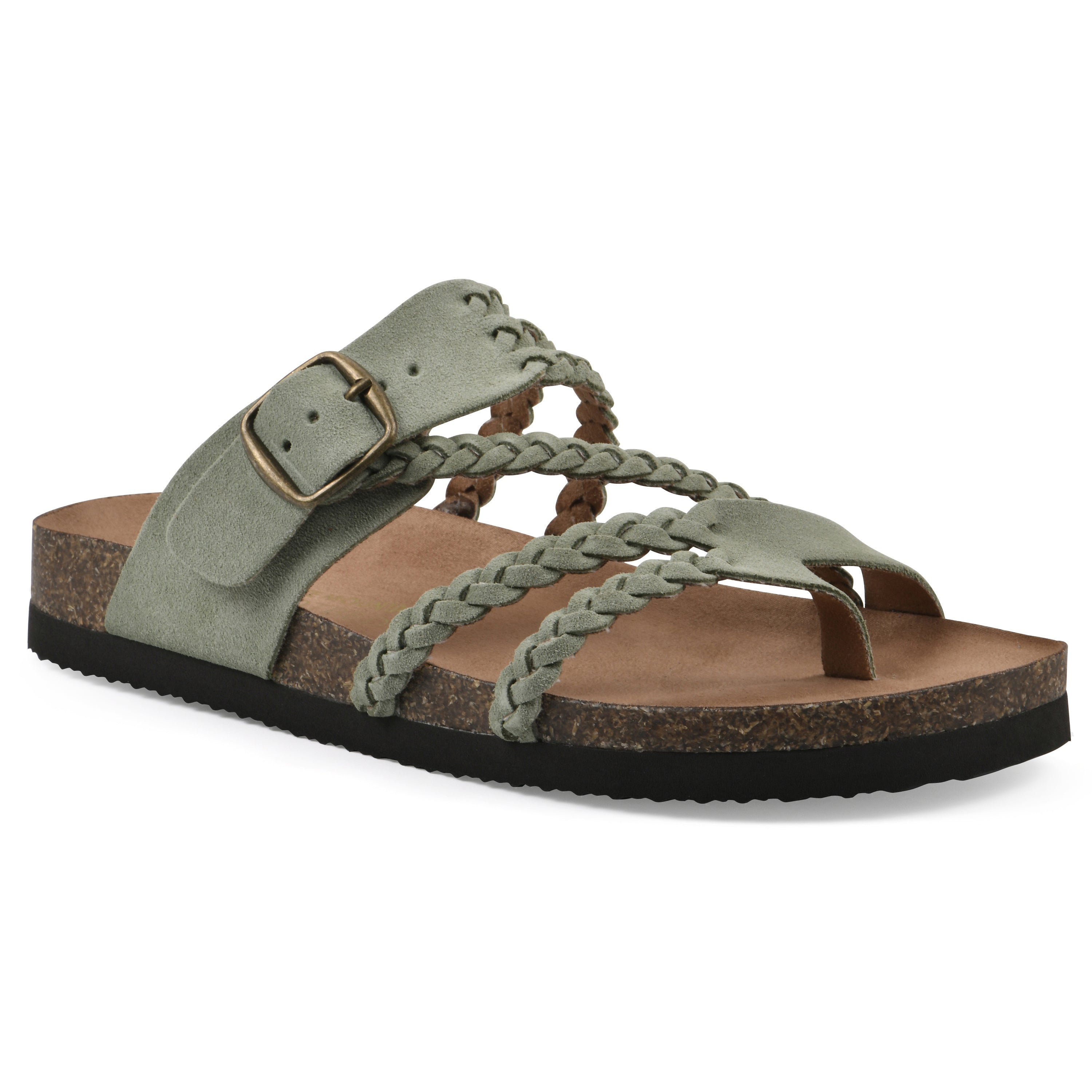 Sandalias Mujer Tiras Trenzadas Hebilla Ajustable Separador de Dedos Plantilla Anatómica Nueve Colores