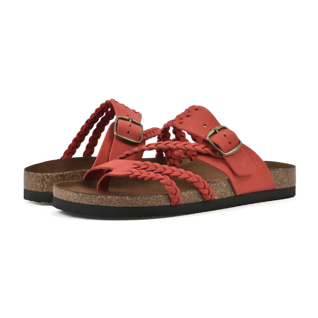Sandalias Mujer Tiras Trenzadas Hebilla Ajustable Separador de Dedos Plantilla Anatómica Nueve Colores