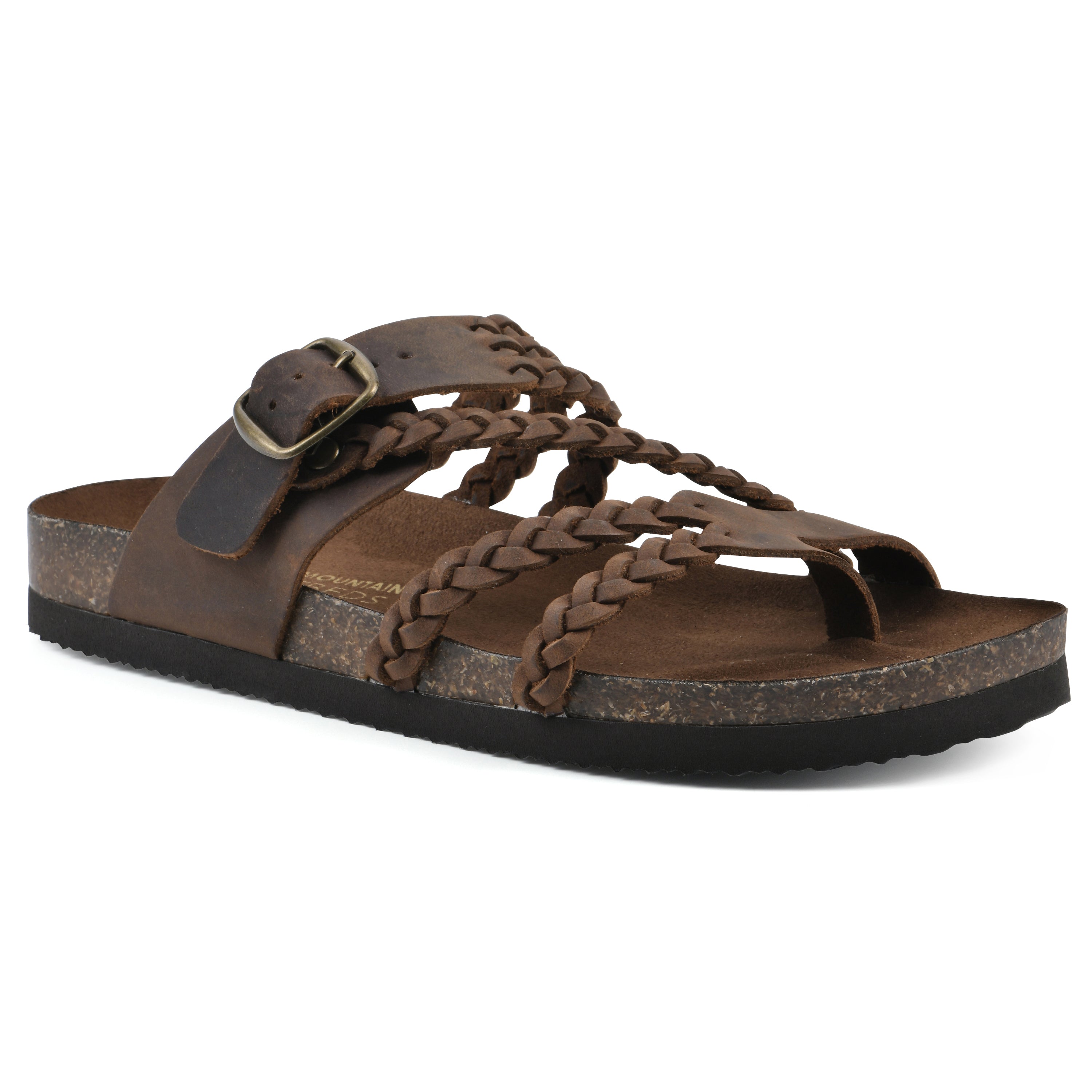 Sandalias Mujer Tiras Trenzadas Hebilla Ajustable Separador de Dedos Plantilla Anatómica Nueve Colores