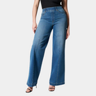 Seam detail wide leg jeans for women