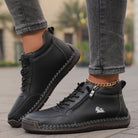 Side-zip ankle sneakers for women