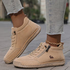 Side-zip ankle sneakers for women