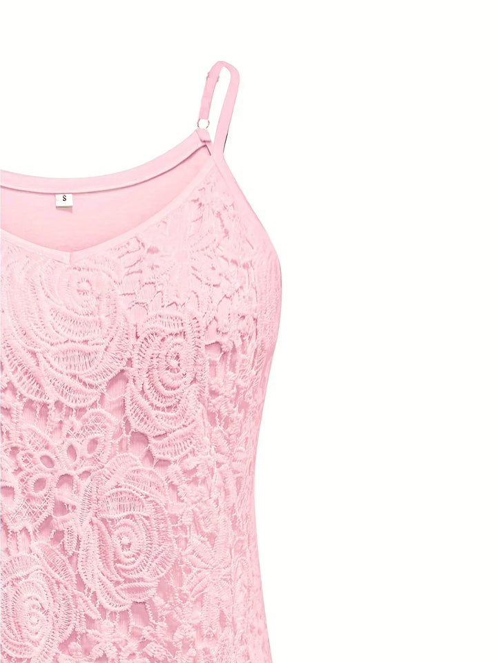 Juna - Elegante Sin Mangas Enlace Top Con Cuello En V