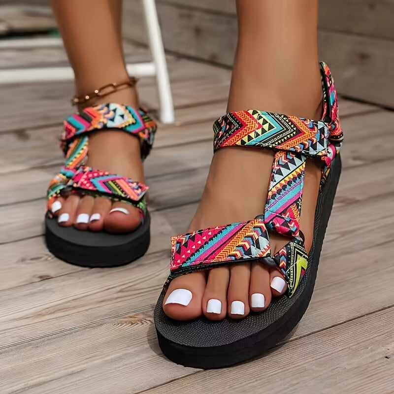 Sandalias Mujer Suela Amortiguadora Correas Ajustables Plantilla Ergonómica Caminar Casual Cinco Colores