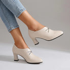classic heeled pumps beige for women