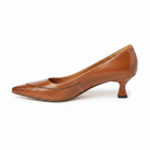 Pointed toe kitten heel pumps for women