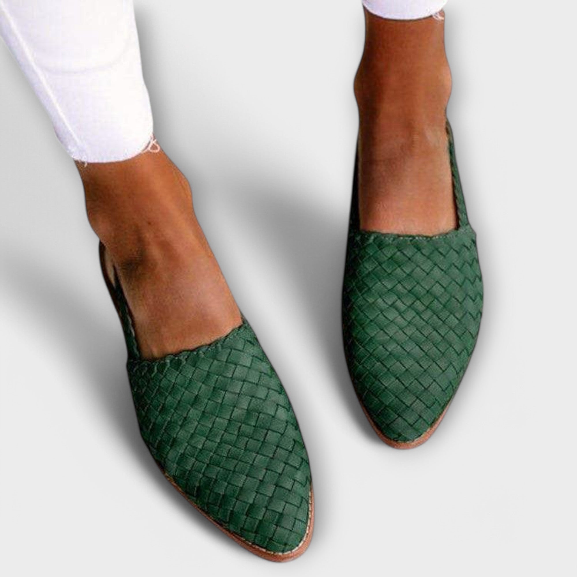 Mocasines trenzados vista lateral