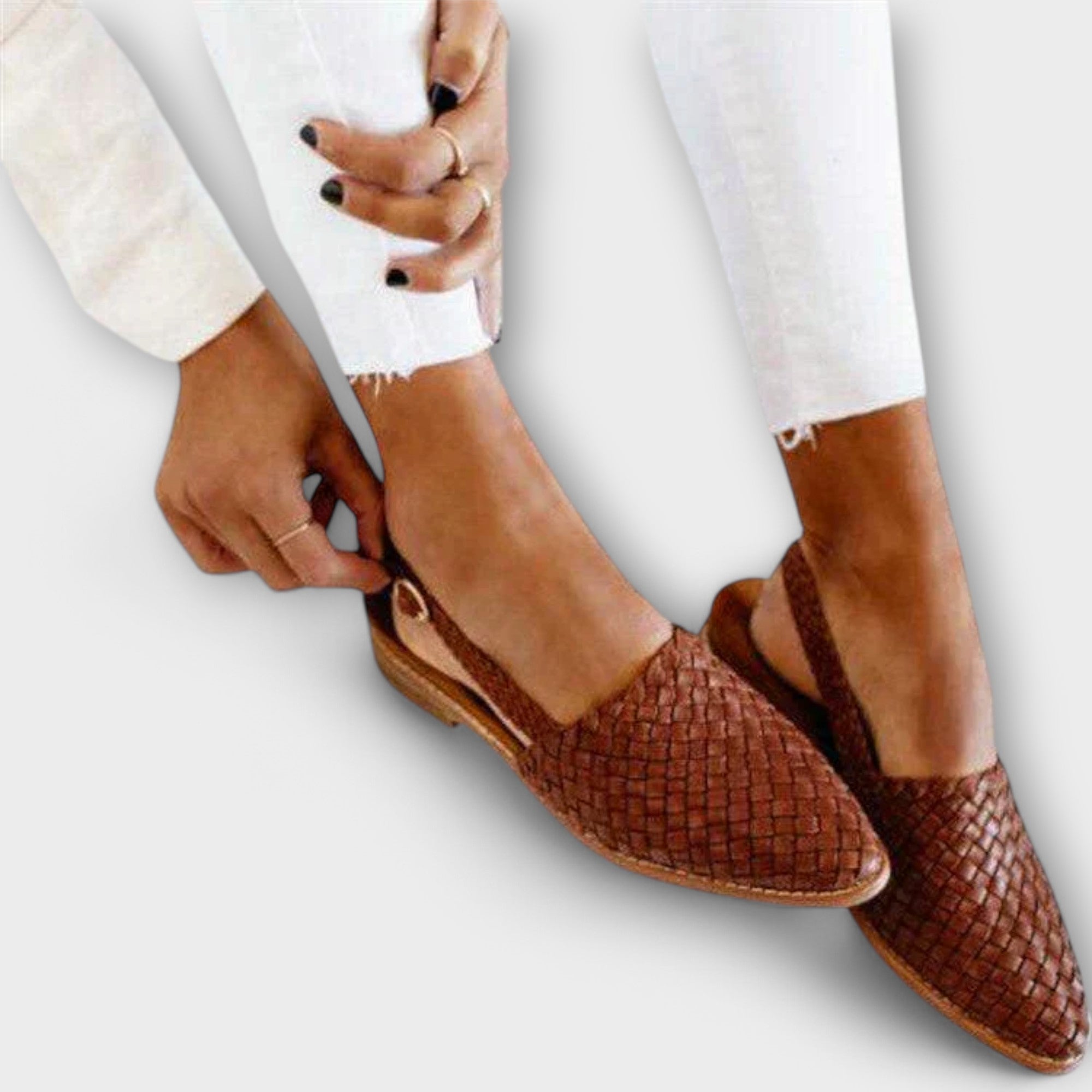 Mocasines trenzados talón abierto