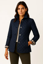 Quilted jacket in blue for women