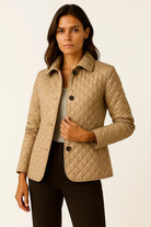 Diamond quilted jacket for women
