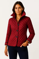Diamond quilted jacket for women