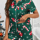 Candy cane Christmas pajama set for women