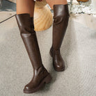 Over-the-knee platform boots for women