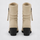 Suede-look Chelsea platform wedge boots for women