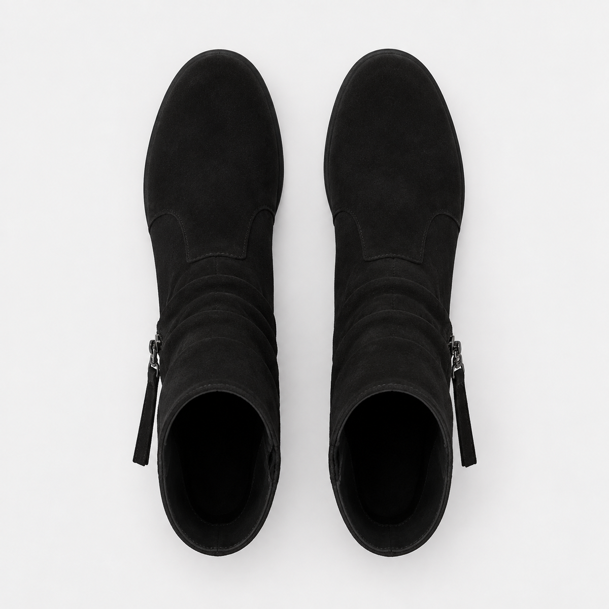 Suede-look Chelsea platform wedge boots for women