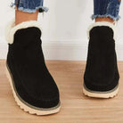 Plush lined ankle boots for women
