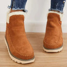 Plush lined ankle boots for women