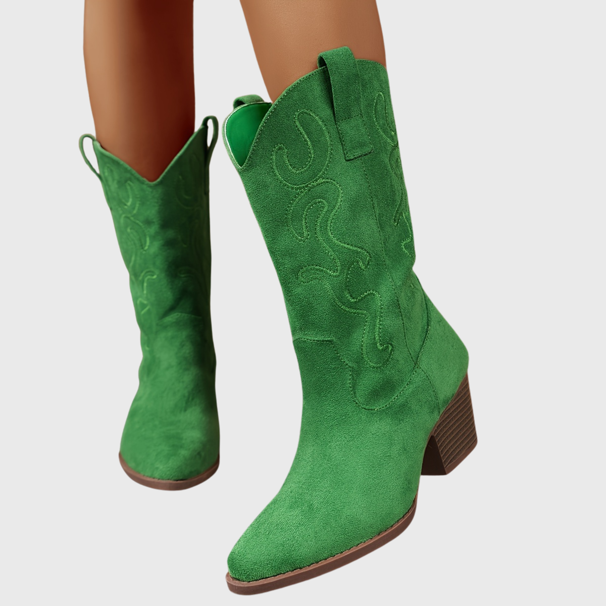 Wide calf western cowboy boots for women