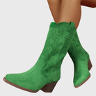 Wide calf western cowboy boots for women