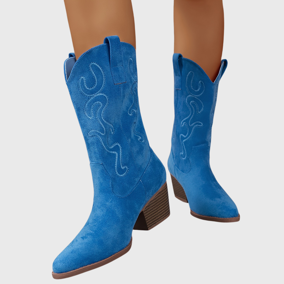 Wide calf western cowboy boots for women
