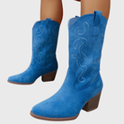 Wide calf western cowboy boots for women