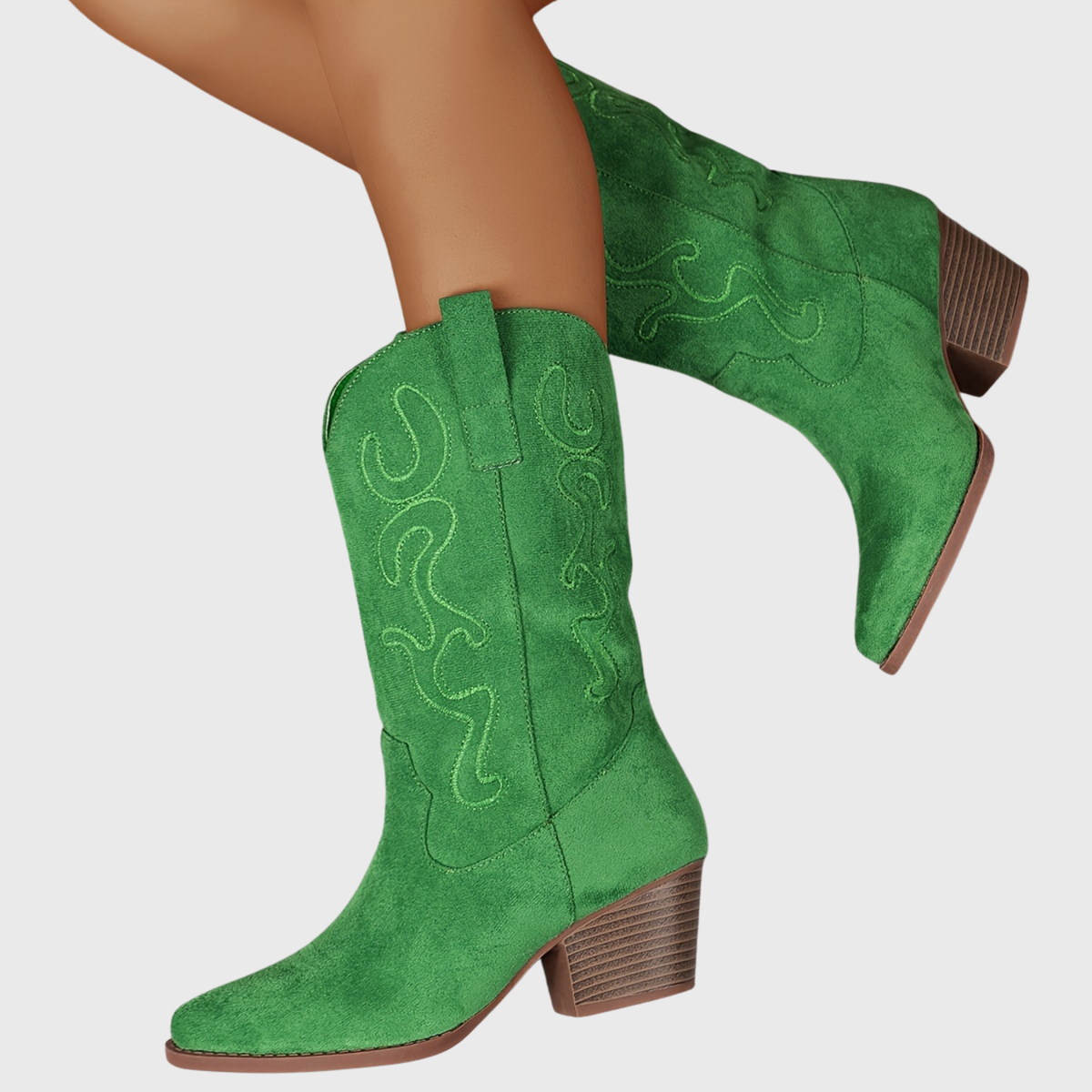 Wide calf western cowboy boots for women