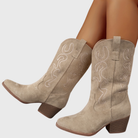 Wide calf western cowboy boots for women