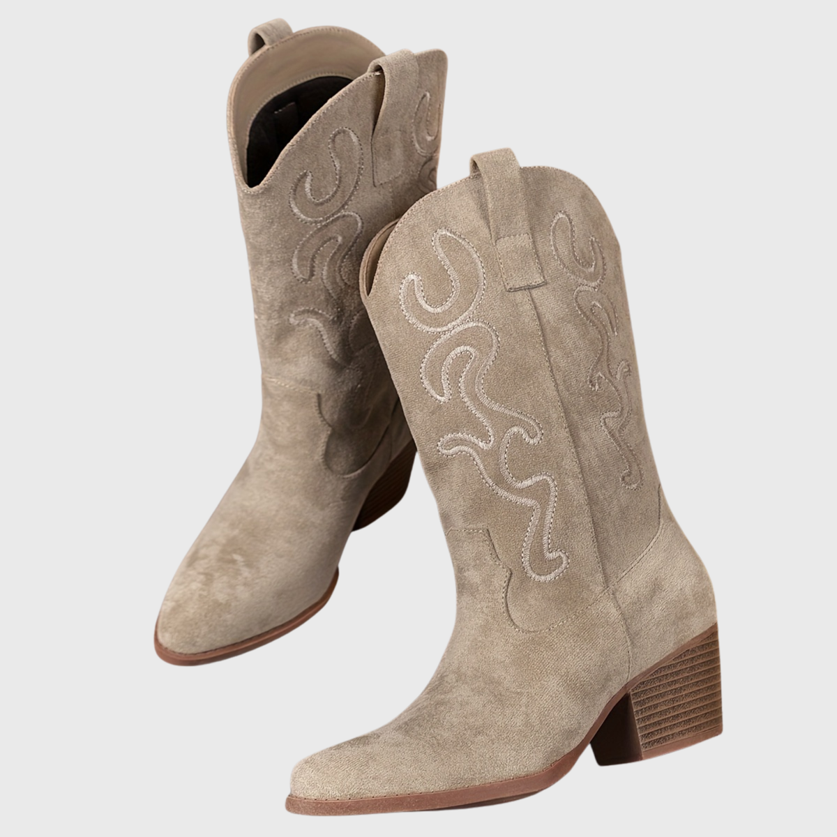 Wide calf western cowboy boots for women