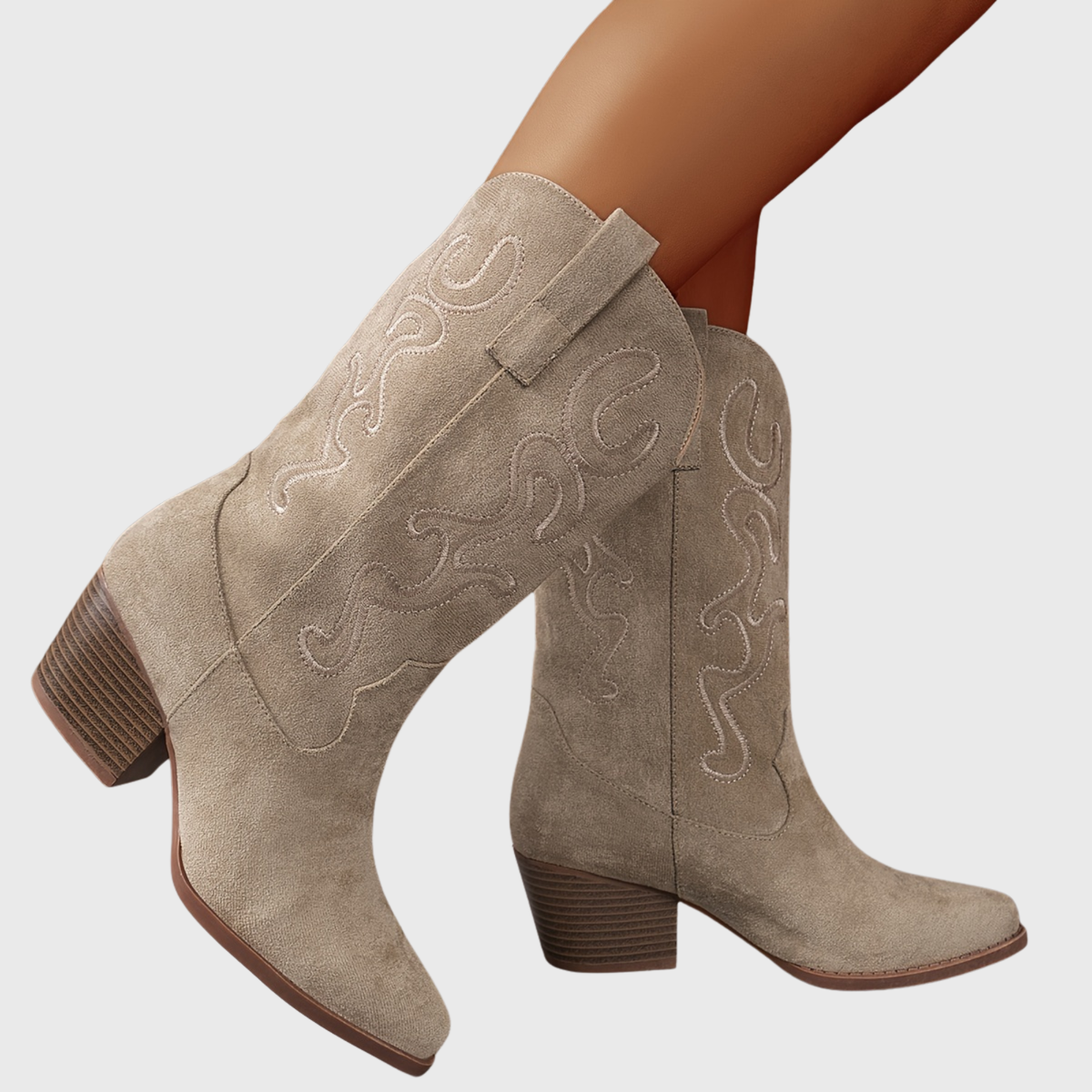 Wide calf western cowboy boots for women