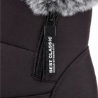 Waterproof fur-cuff side-zip ankle boots for women
