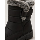 Waterproof fur collar buckle snow boots for women
