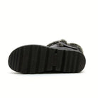 Waterproof fur collar buckle snow boots for women