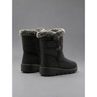 Waterproof fur collar buckle snow boots for women
