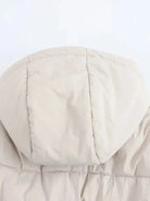 Hooded relaxed cropped puffer jacket for women