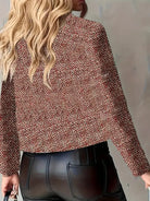 Cropped blazer in red for women