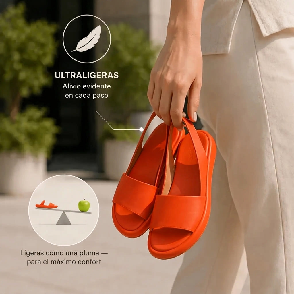 Sandalias Mujer Correa Trasera Ajustable Suela Antideslizante Plantilla Acolchada Transpirables Cinco Colores