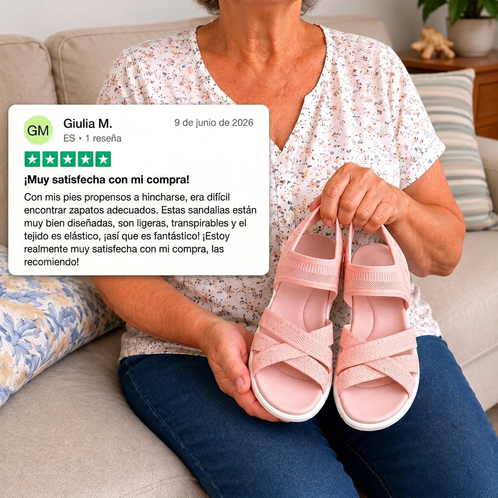 Sandalias Mujer Punta Ancha Slip On sin Cordones Suela Flexible Livianas Caminar Casual Seis Colores