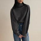 Oversized turtleneck sweater for women