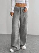 Wide leg corduroy trousers for women