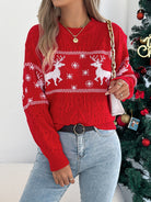 Fair Isle reindeer Christmas sweater for women