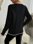 Snowflake Christmas sweater in burgundy, grey and black for women