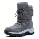Waterproof bungee lace mid-calf snow boots for women