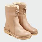 Lined ankle boots in brown for women