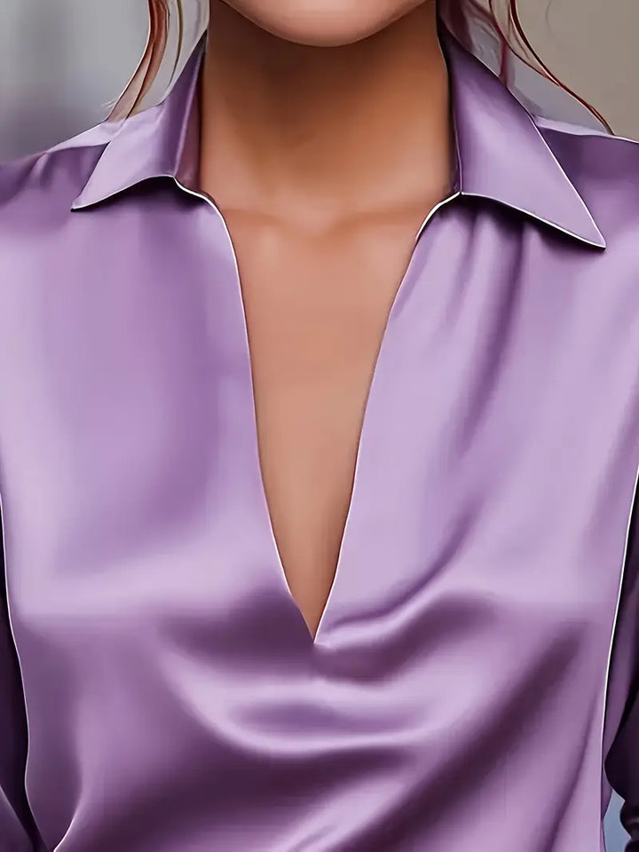 Nadene - Blusa Premium Con Cuello En V