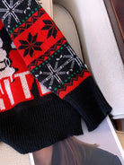 Black oversized Santa Christmas sweater for women