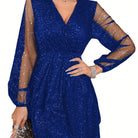 Sparkle wrap Christmas party dress for women