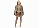 Pointed toe knee-high slouch boots for women