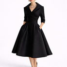 Notch collar Christmas party dress for women