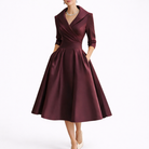 Notch collar Christmas party dress for women