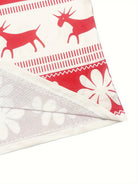 Red and white snowflake Christmas pajama set for women
